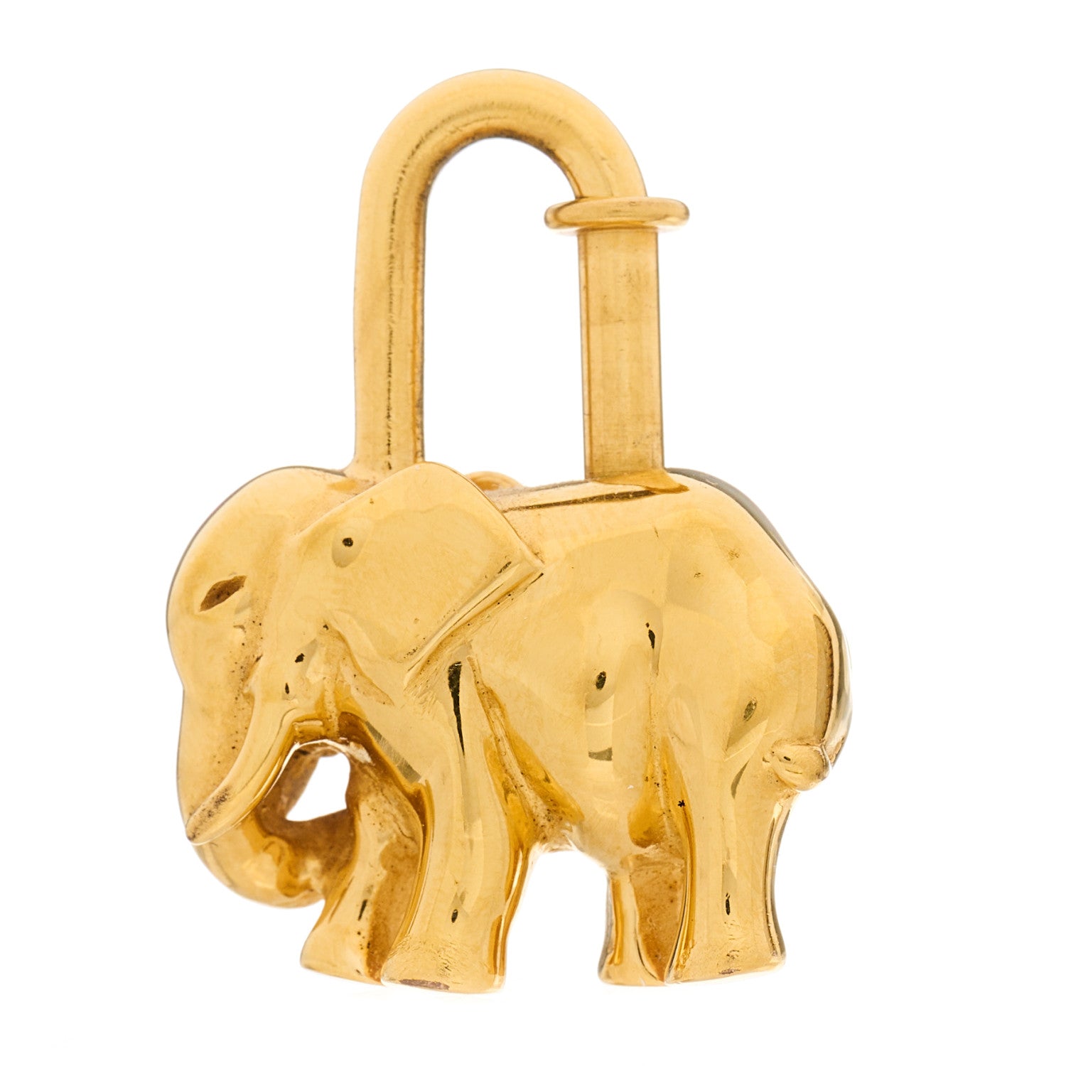 Hermes Permabrass Elephant Cadena Lock Gold 1 of 4