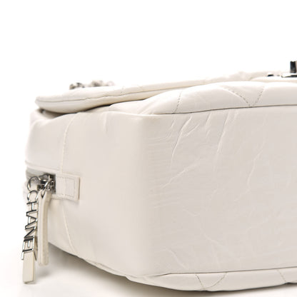 Chanel Aged Calfskin Quilted Small Express Bowling Bag White 8 of 11