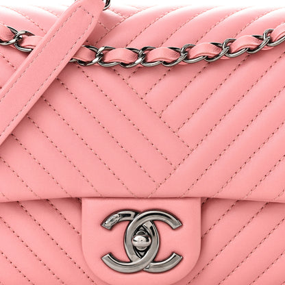 Chanel Lambskin Quilted Medium CC Crossing Flap Pink 8 of 11
