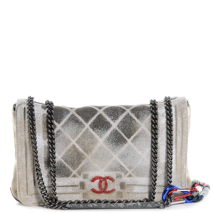 Chanel Canvas Tromp L’Oeil Graffiti Oh My Boy Flap Beige 1 of 9