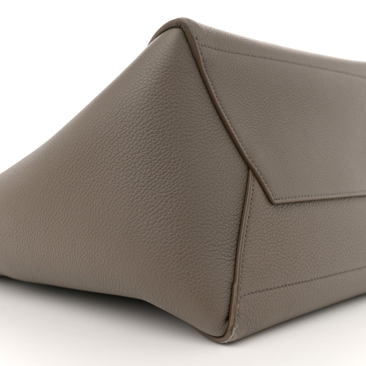 Soft Grained Calfskin Sangle Bucket Bag Taupe