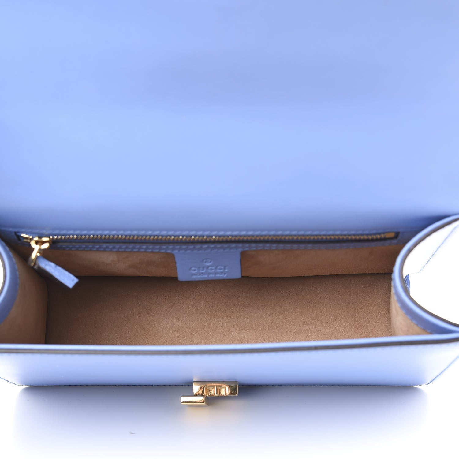 Gucci Calfskin Small Sylvie Shoulder Bag Clear Sky Blue 5 of 13