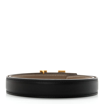 Hermes Swift Epsom 24mm H Belt 70 Black Etoupe 2 of 9