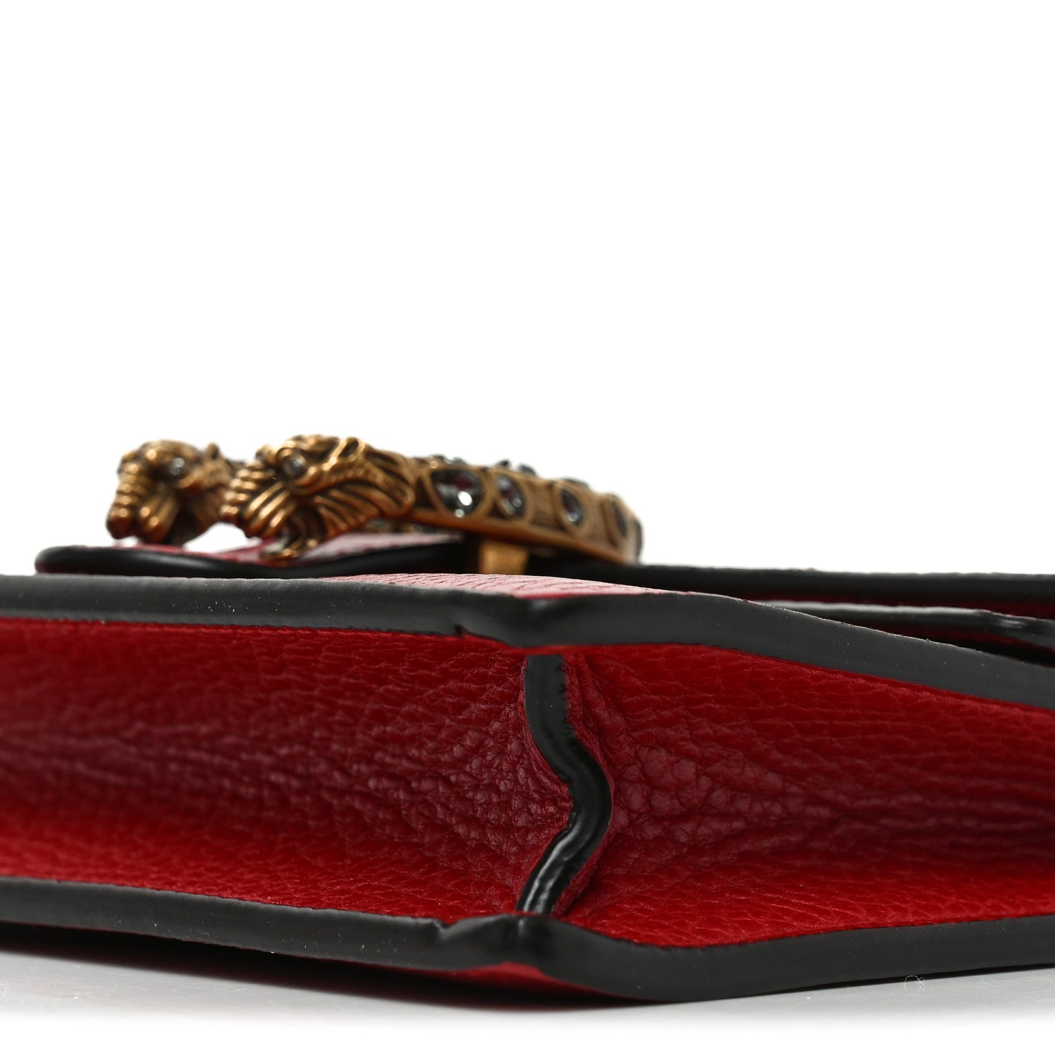Gucci Calfskin Super Mini Dionysus Shoulder Bag Hibiscus Red