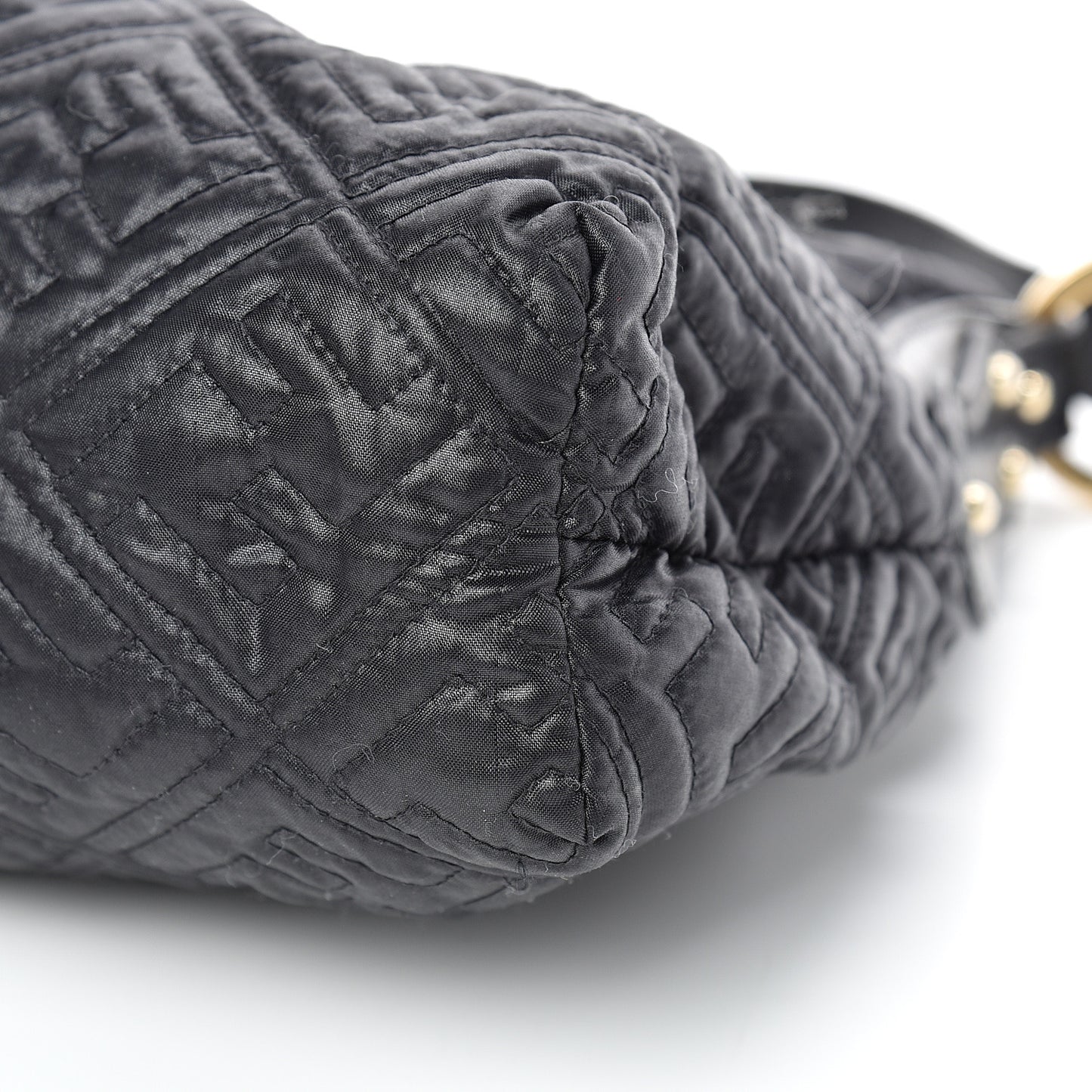 Nylon FF Embroidered Chef Hobo Black