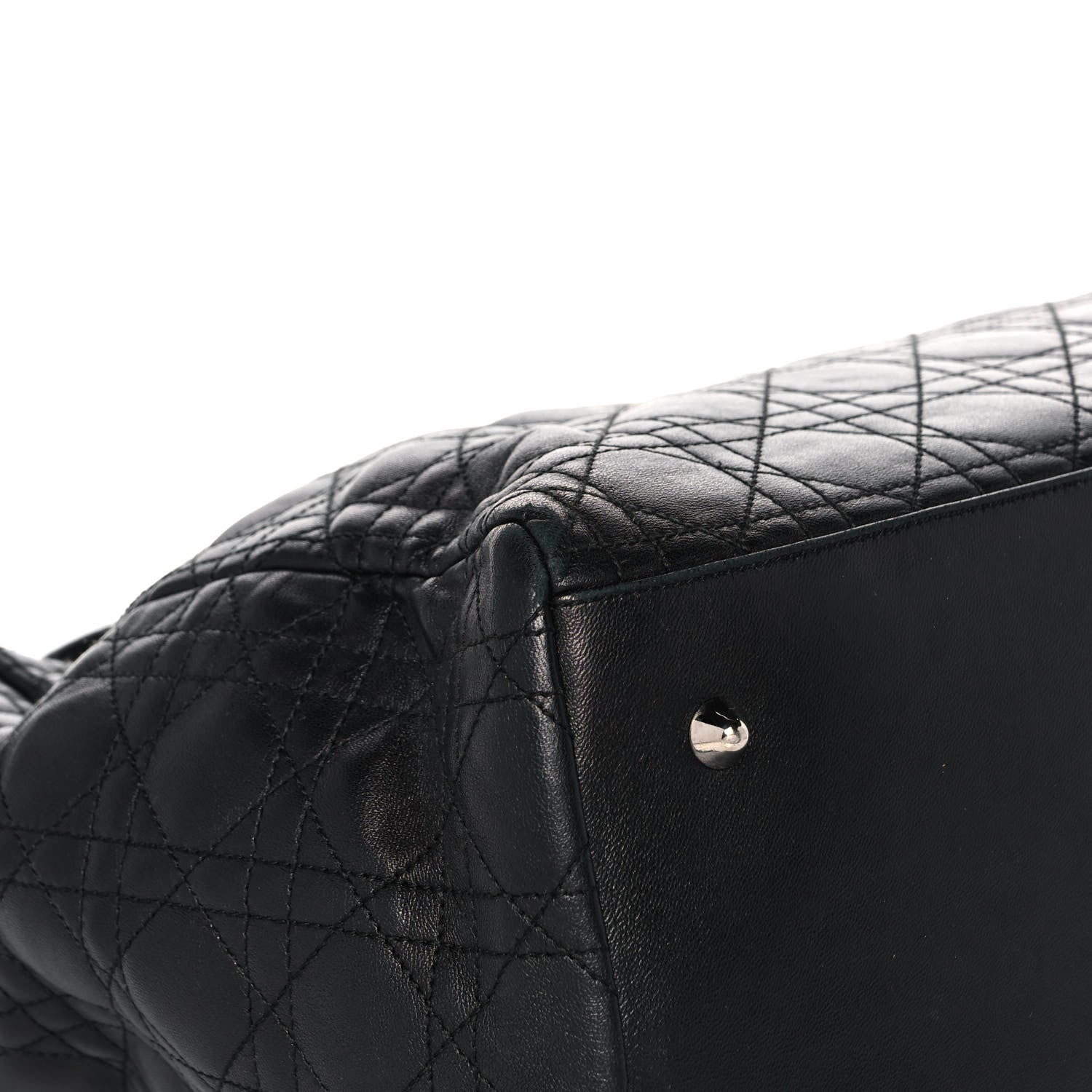 Christian Dior Lambskin Cannage Large Dior Soft Shopping Tote Black 9 of 14