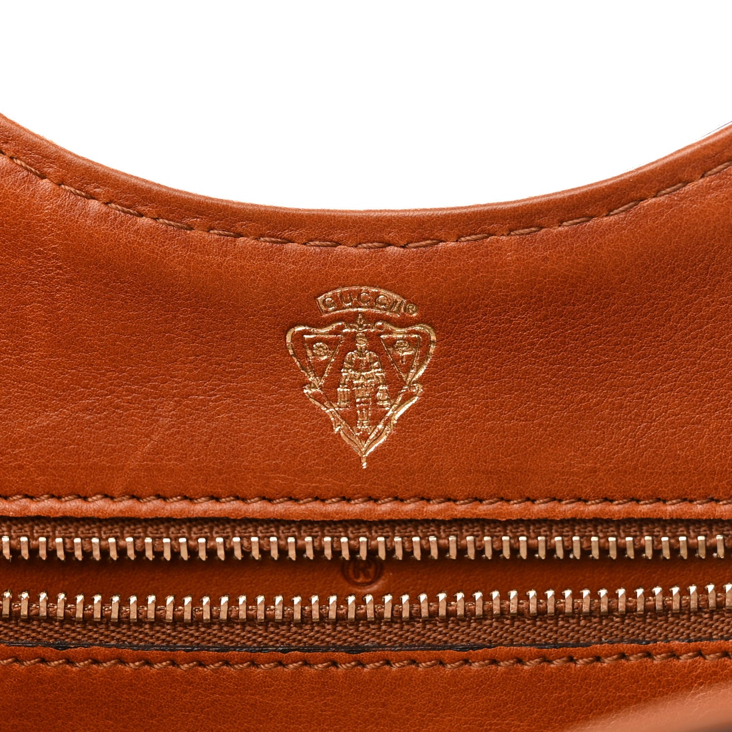 Calfskin Medium Stirrup Top Handle Bag Brown