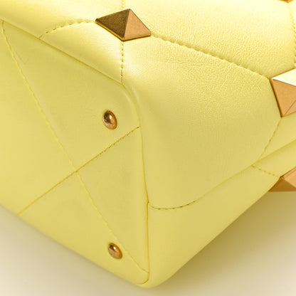 Valentino Garavani Nappa Small Roman Stud The Handle Bag Lime Sorbet 9 of 9