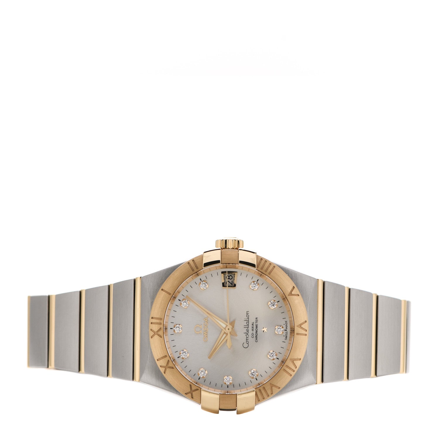 Omega Stainless Steel 18K Yellow Gold Diamond 38mm Constellation Automatic Watch 123.20.38.21.52.002 2 of 5