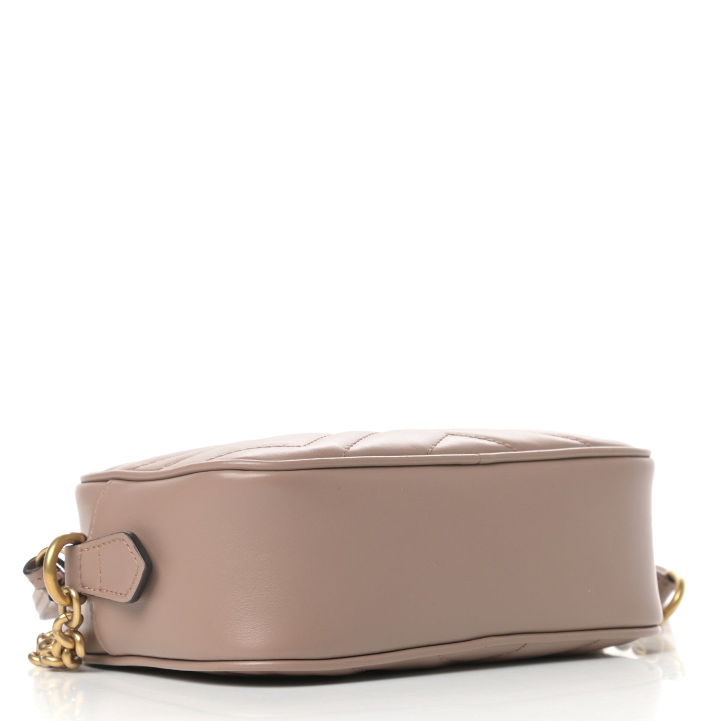 Calfskin Matelasse Mini GG Marmont Chain Shoulder Bag Porcelain Rose