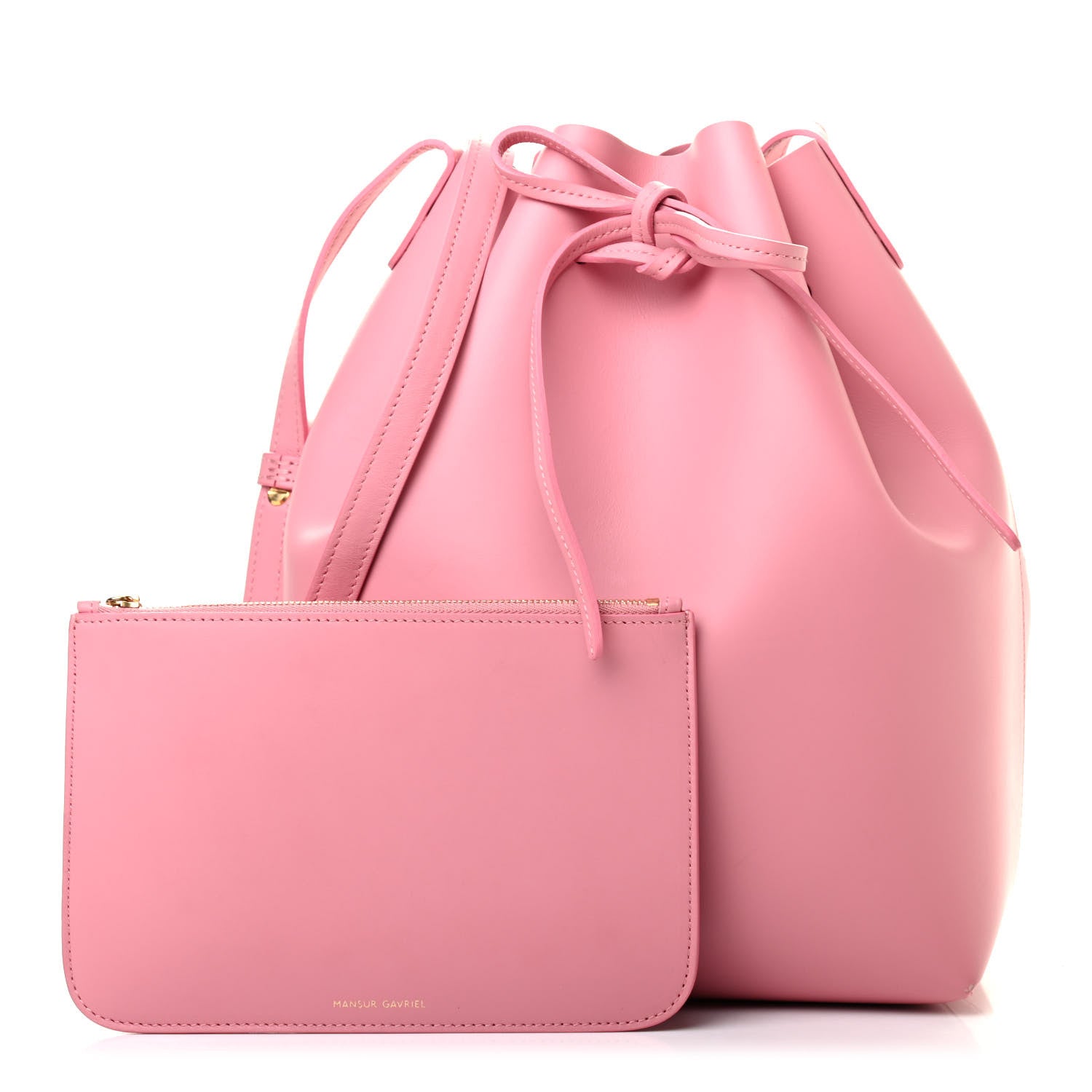 Mansur Gavriel Calfskin Bucket Bag Peony 1 of 10