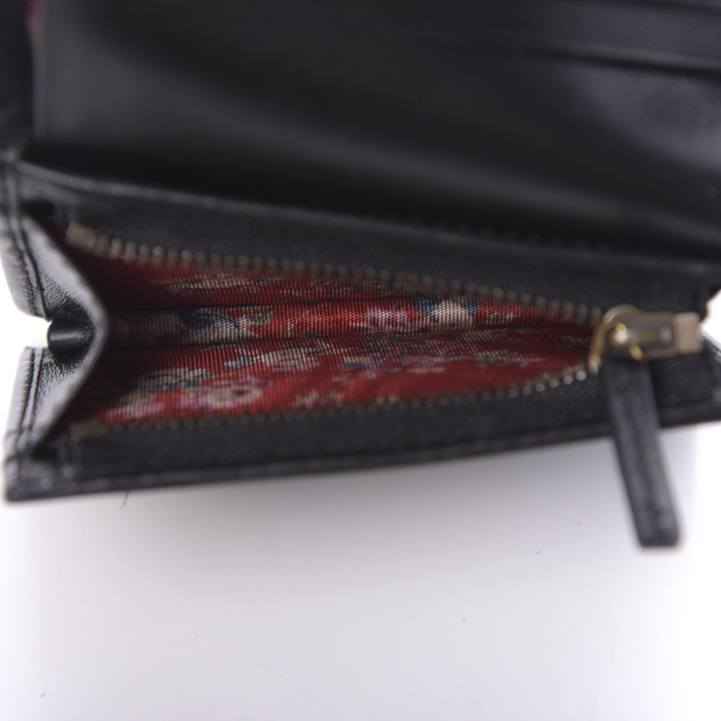 Calfskin Web Trapuntata GG Marmont Card Case Wallet Black