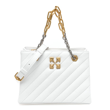 Off-White Calfskin Diagonal Quilted Jackhammer 25 Tote White 1 of 10