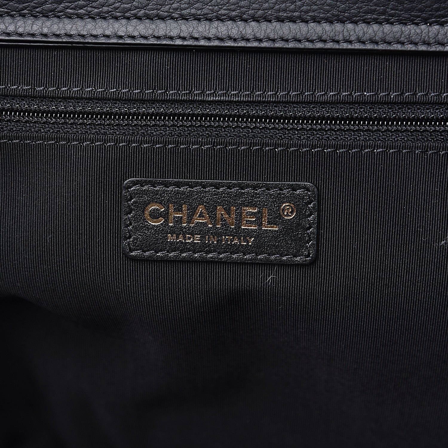 Chanel Bullskin Stitched Large Shopping Bag Black 5 of 10