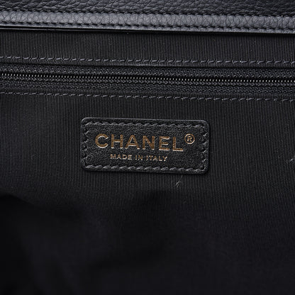 Chanel Bullskin Stitched Large Shopping Bag Black 5 of 10