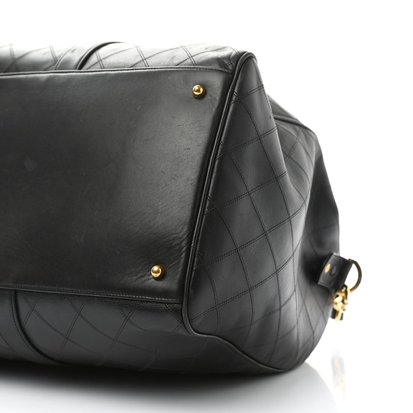 Calfskin Stitched CC Boston Black