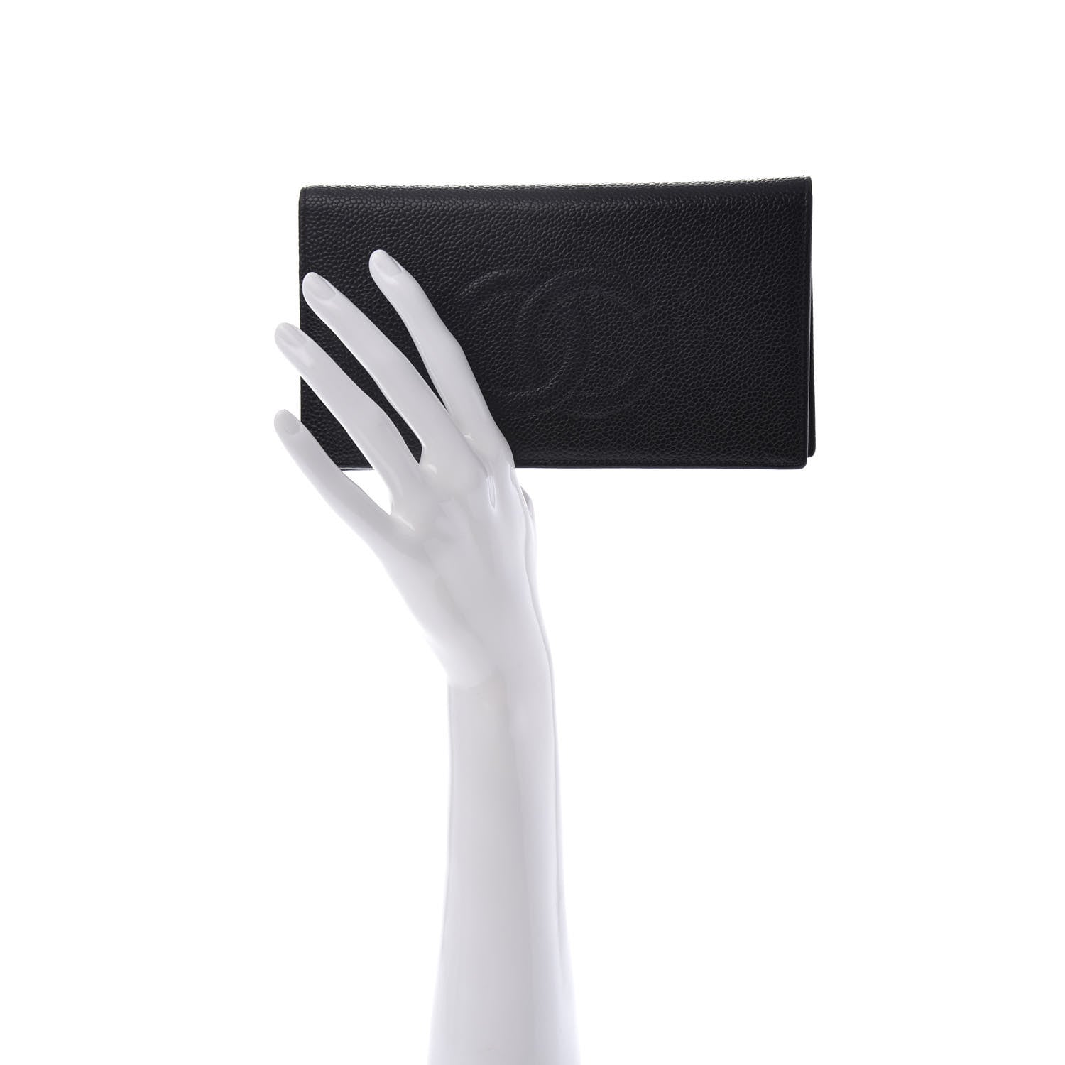 Chanel Caviar Timeless CC Yen Wallet Black 2 of 9