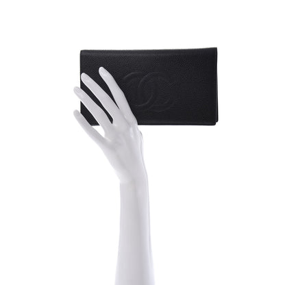 Chanel Caviar Timeless CC Yen Wallet Black 2 of 9