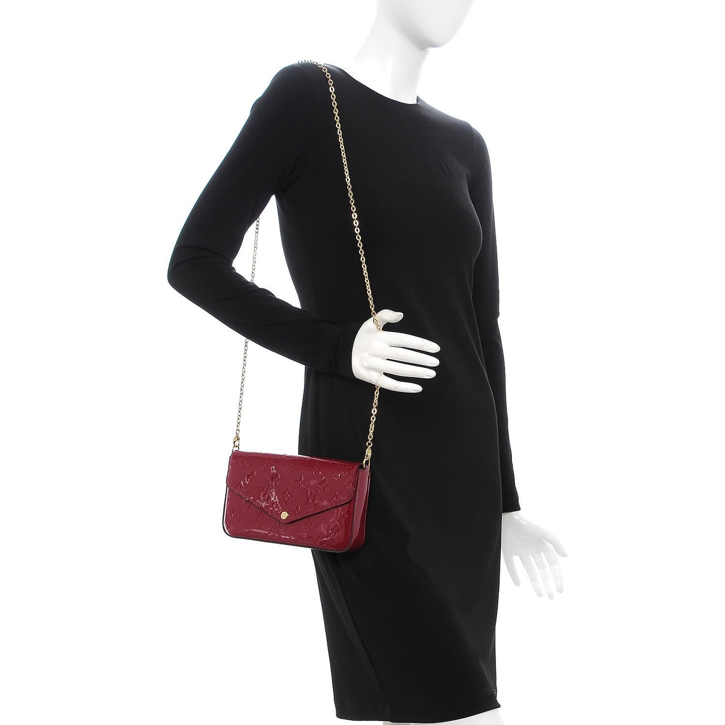 Vernis Felicie Chain Wallet Magenta