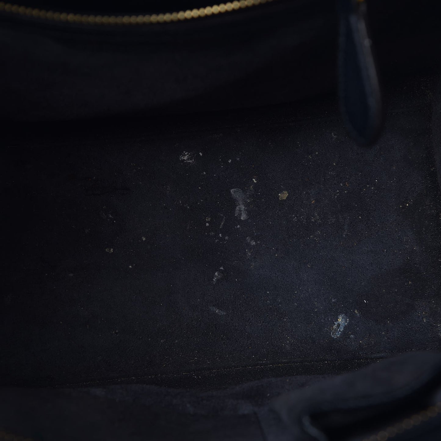 Drummed Calfskin Micro Luggage Black
