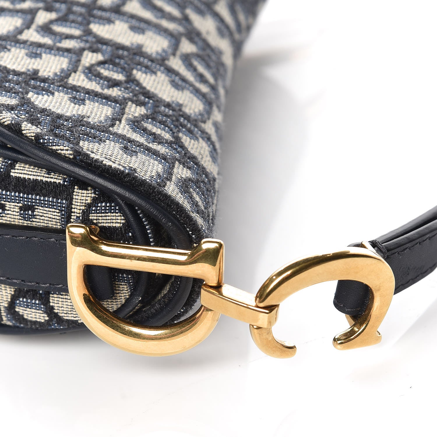 Christian Dior Oblique Mini Saddle Bag Blue 18 of 19