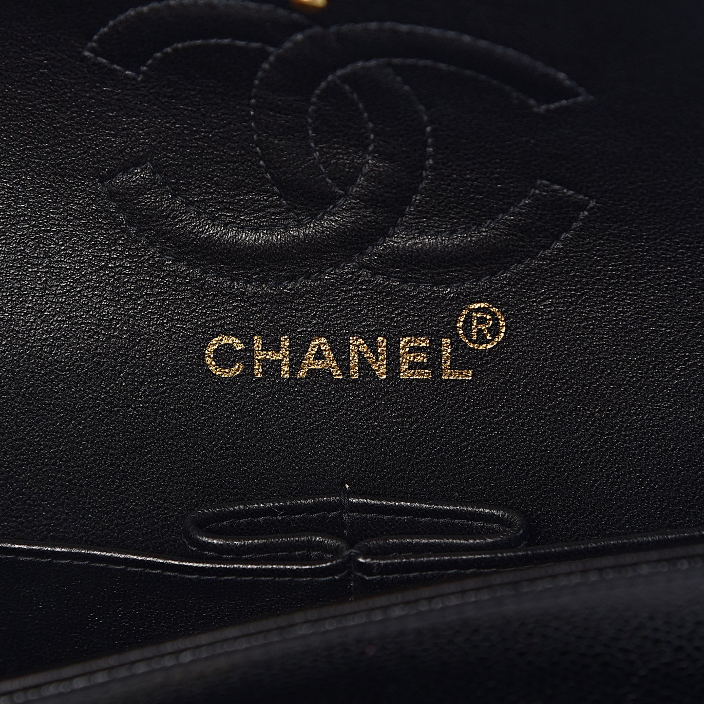 Caviar Quilted Small Double Flap Black