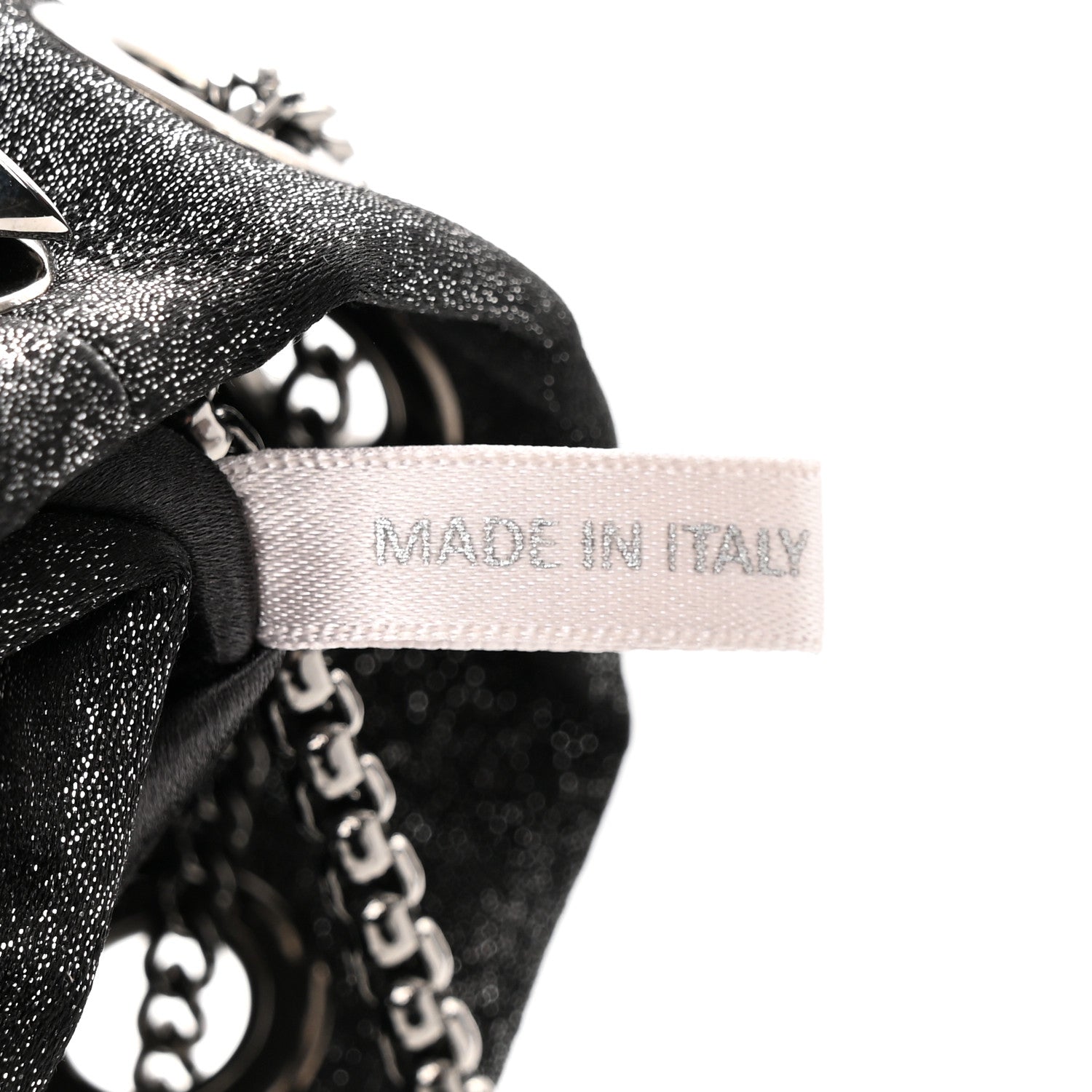 Jimmy Choo Metallic Fabric Bon Bon Bag Bucket Bag Silver 7 of 11