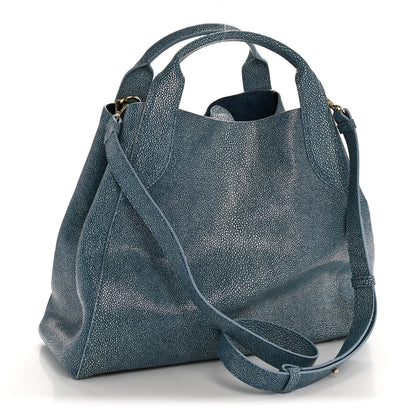 Lanvin Galuchat Trapeze Light Blue 3 of 16