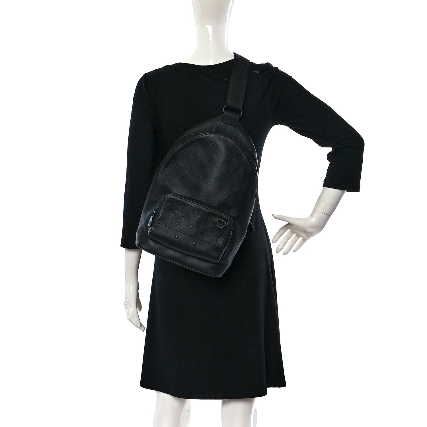 Louis Vuitton Monogram Shadow Racer Slingbag Black 2 of 8