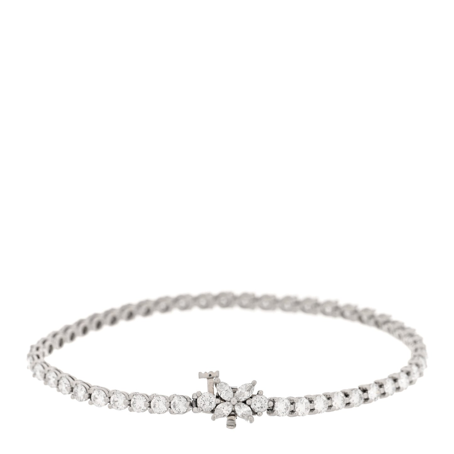 Platinum Diamond 4.32ctw Victoria Tennis Bracelet