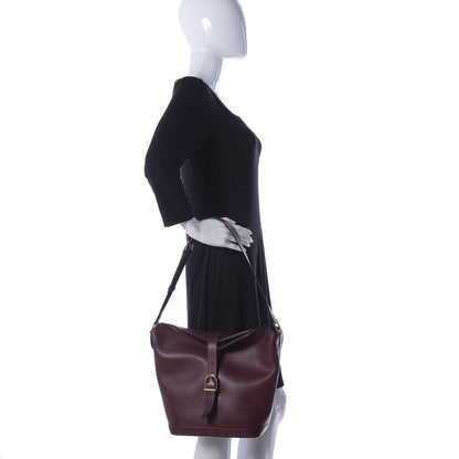 Celine Smooth Calfskin Buckle Bucket Bag Burgundy 2 of 21