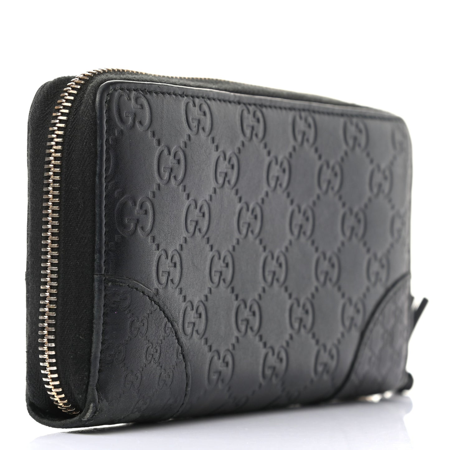 Guccissima Signature Microguccissima Bree Zip Around Wallet Black