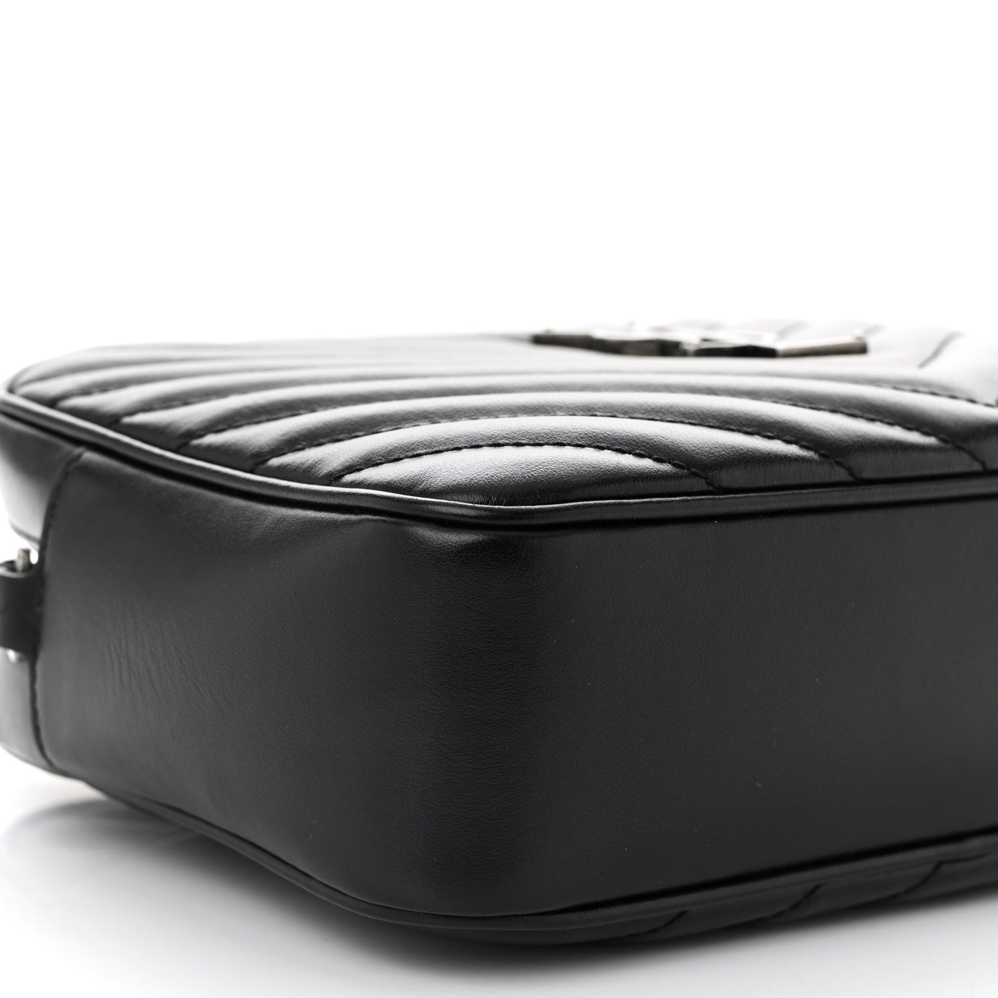 Calfskin Matelasse Monogram Lou Camera Bag Black