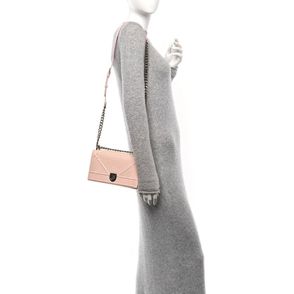 Christian Dior Patent Micro-Cannage Small Diorama Flap Bag Rose 2 of 9