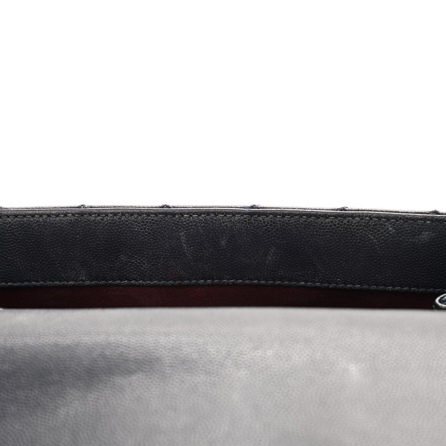 Caviar Lizard Embossed Quilted Small Coco Handle Flap Dark Blue