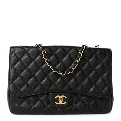 Chanel Caviar Quilted Jumbo Single Flap Black 1 of 10