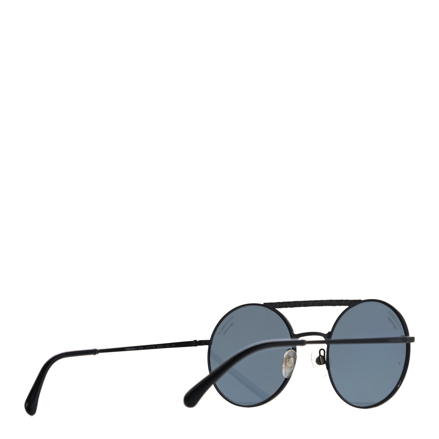 Metal Winter Round Sunglasses 4232 Black