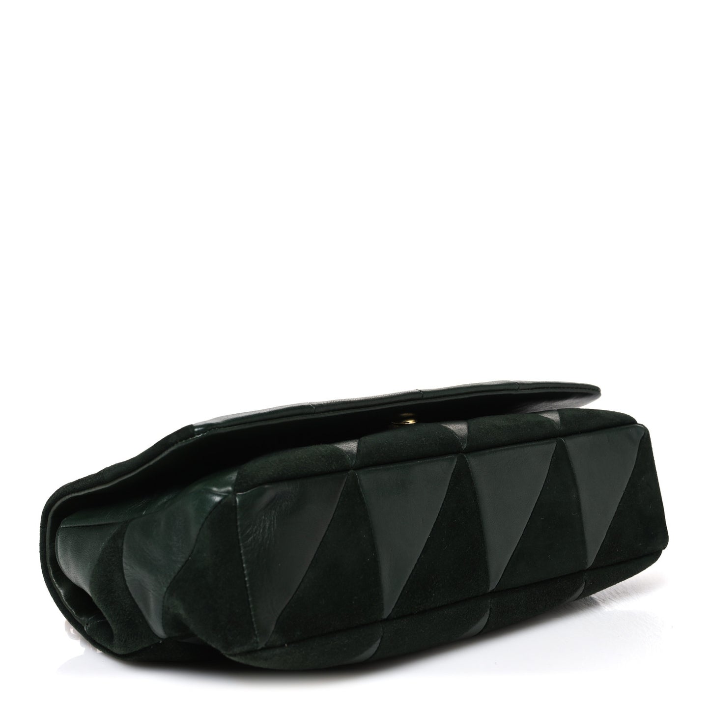 Lambskin Suede Patchwork Monogram Medium Jamie Vert Fonce