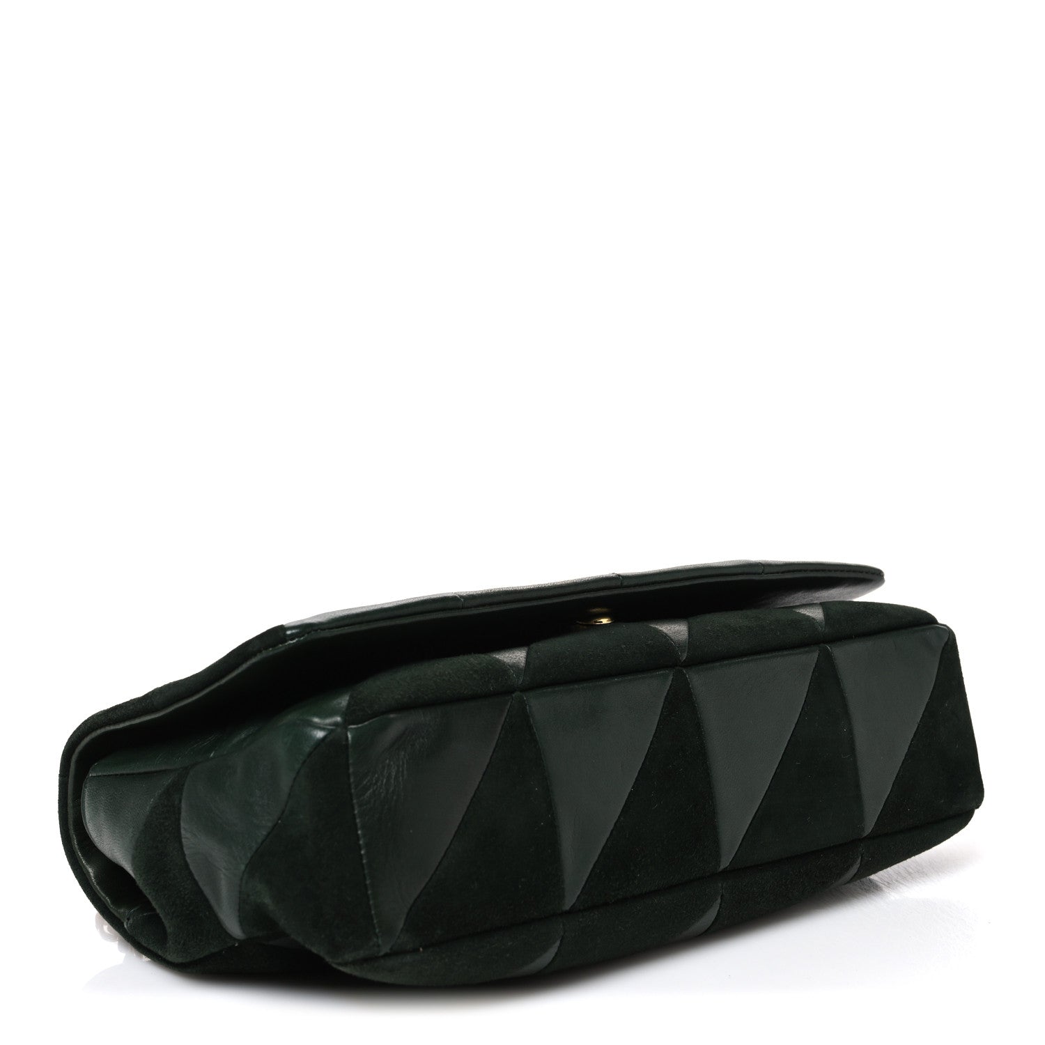 Saint Laurent Lambskin Suede Patchwork Monogram Medium Jamie Vert Fonce 4 of 10