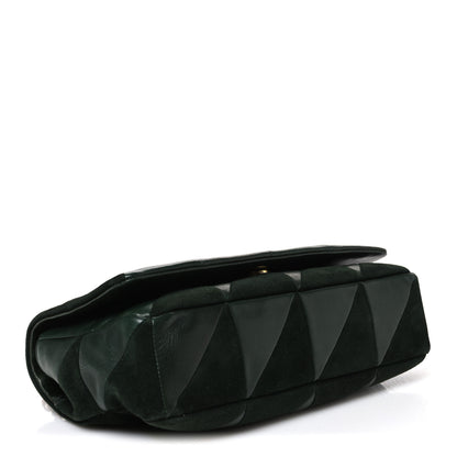 Saint Laurent Lambskin Suede Patchwork Monogram Medium Jamie Vert Fonce 4 of 10