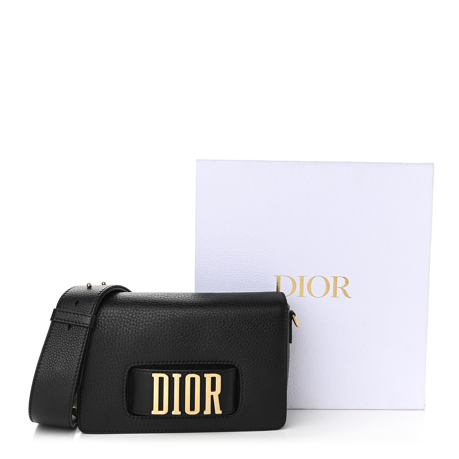Christian Dior Grained Calfskin Dio(r)evolution Flap Bag Black 12 of 12