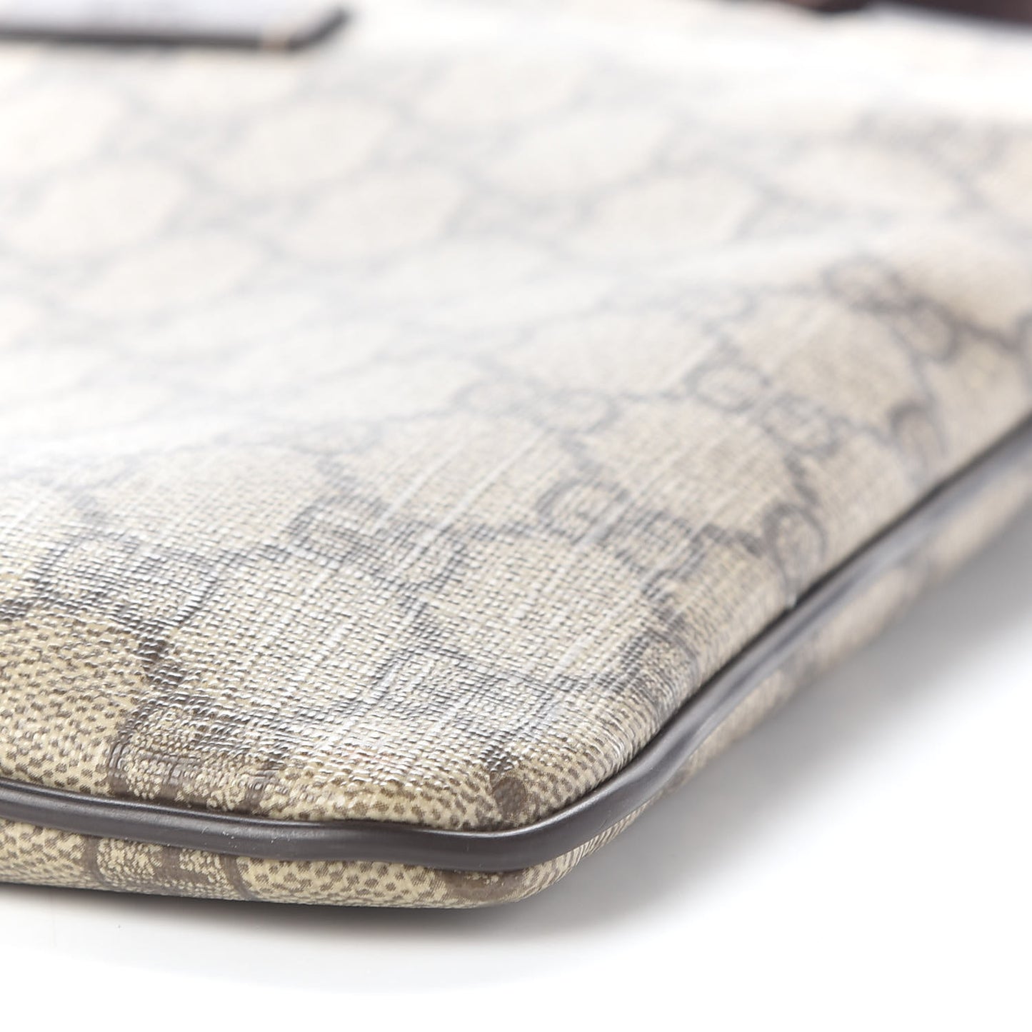GG Supreme Monogram Small Flat Messenger Bag Dark Brown