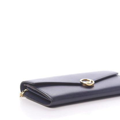 Fendi Vitello Liberty Lucido F is Fendi Continental Envelope Wallet On Chain Blueberry 8 of 10
