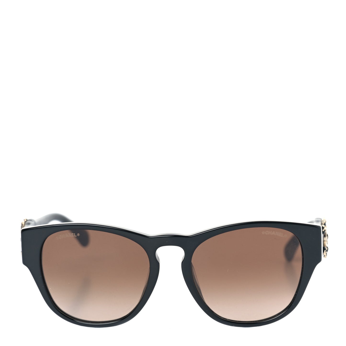Crystal Lambskin CC Sunglasses 5455-Q-A Black