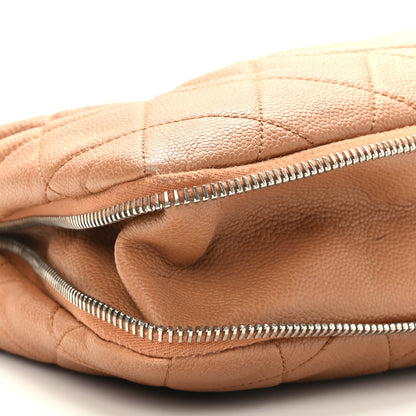 Chanel Caviar Quilted Expandable Zip Shoulder Bag Brown 7 of 10