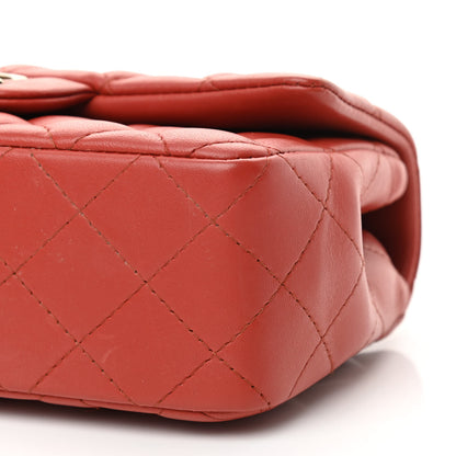 Chanel Lambskin Quilted Mini Rectangular Flap Brown 10 of 11