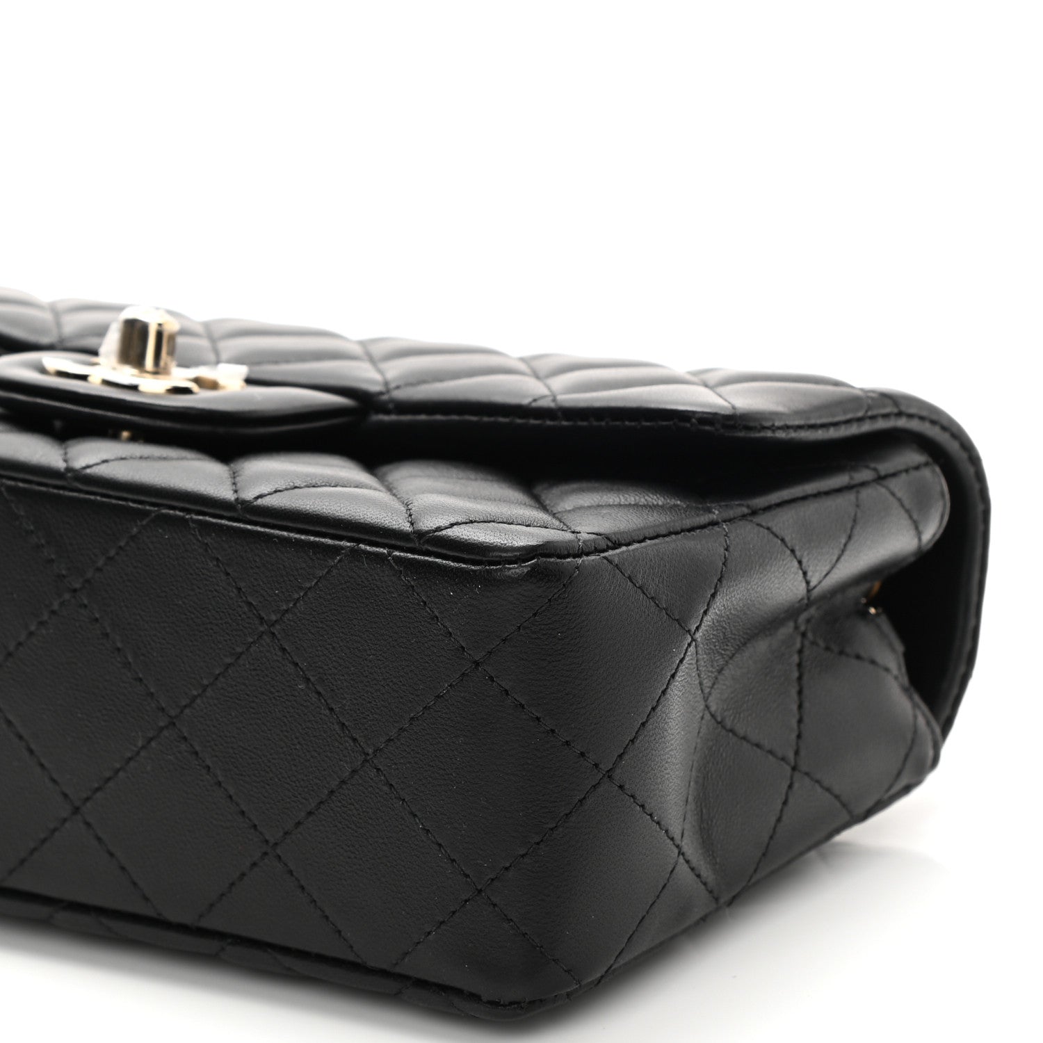 Chanel Lambskin Quilted Mini Rectangular Flap Black 10 of 11