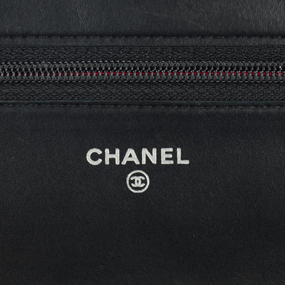 Chanel Calfskin Quilted Cambon Wallet On Chain WOC Black 5 of 8