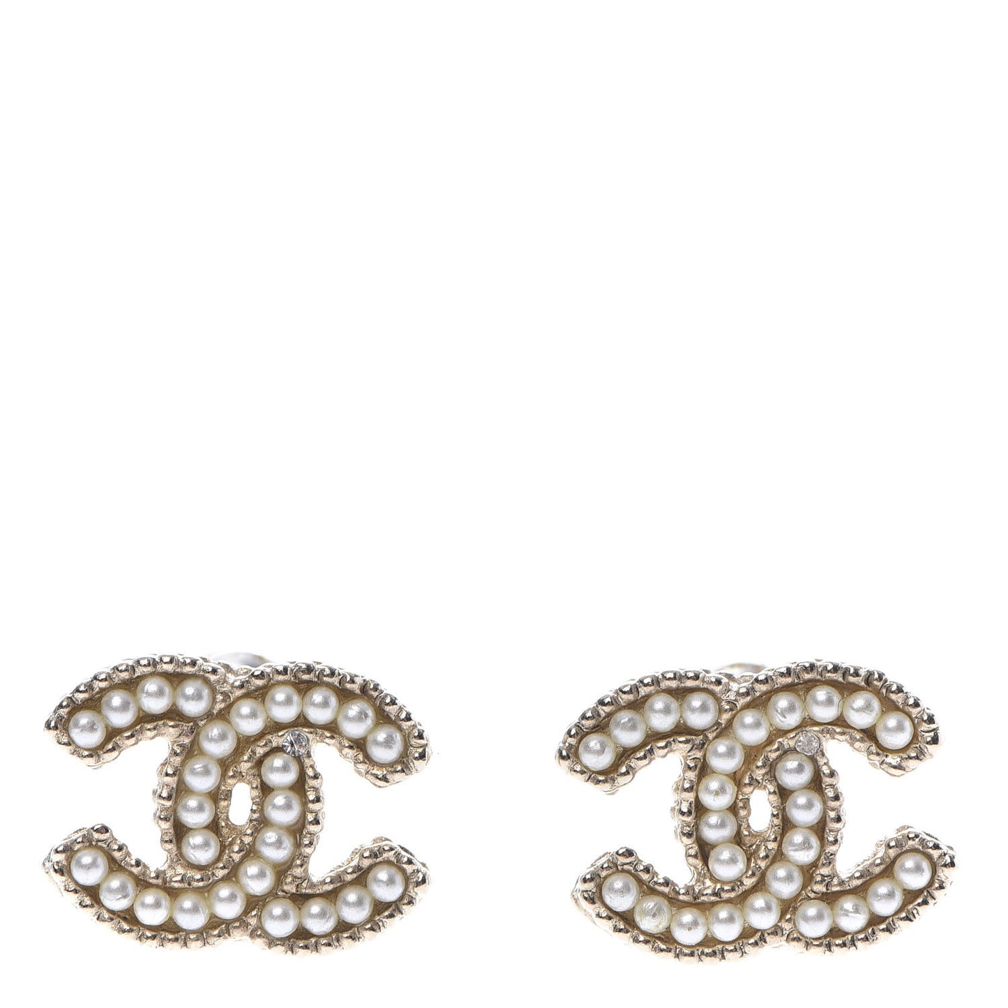 Pearl CC Earrings Gold