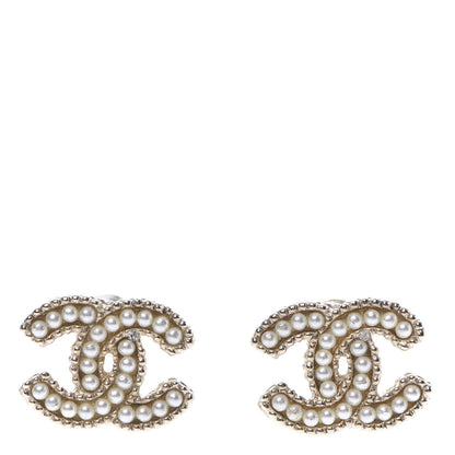 Chanel Pearl CC Earrings Gold 1 of 4